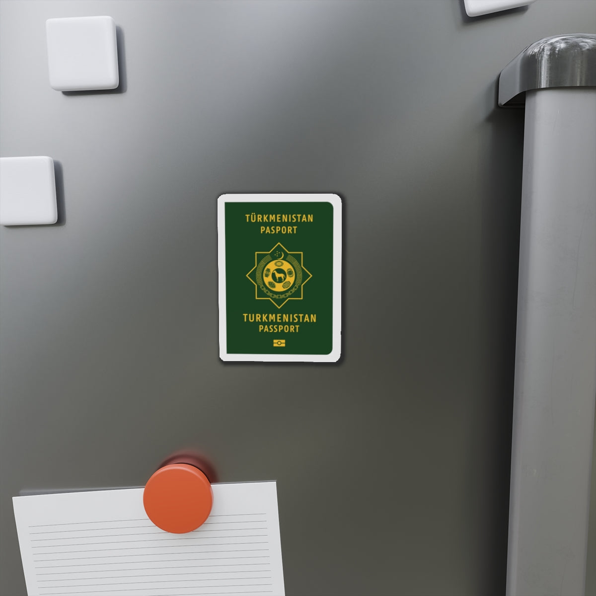 Turkmen Passport - Die-Cut Magnet-The Sticker Space