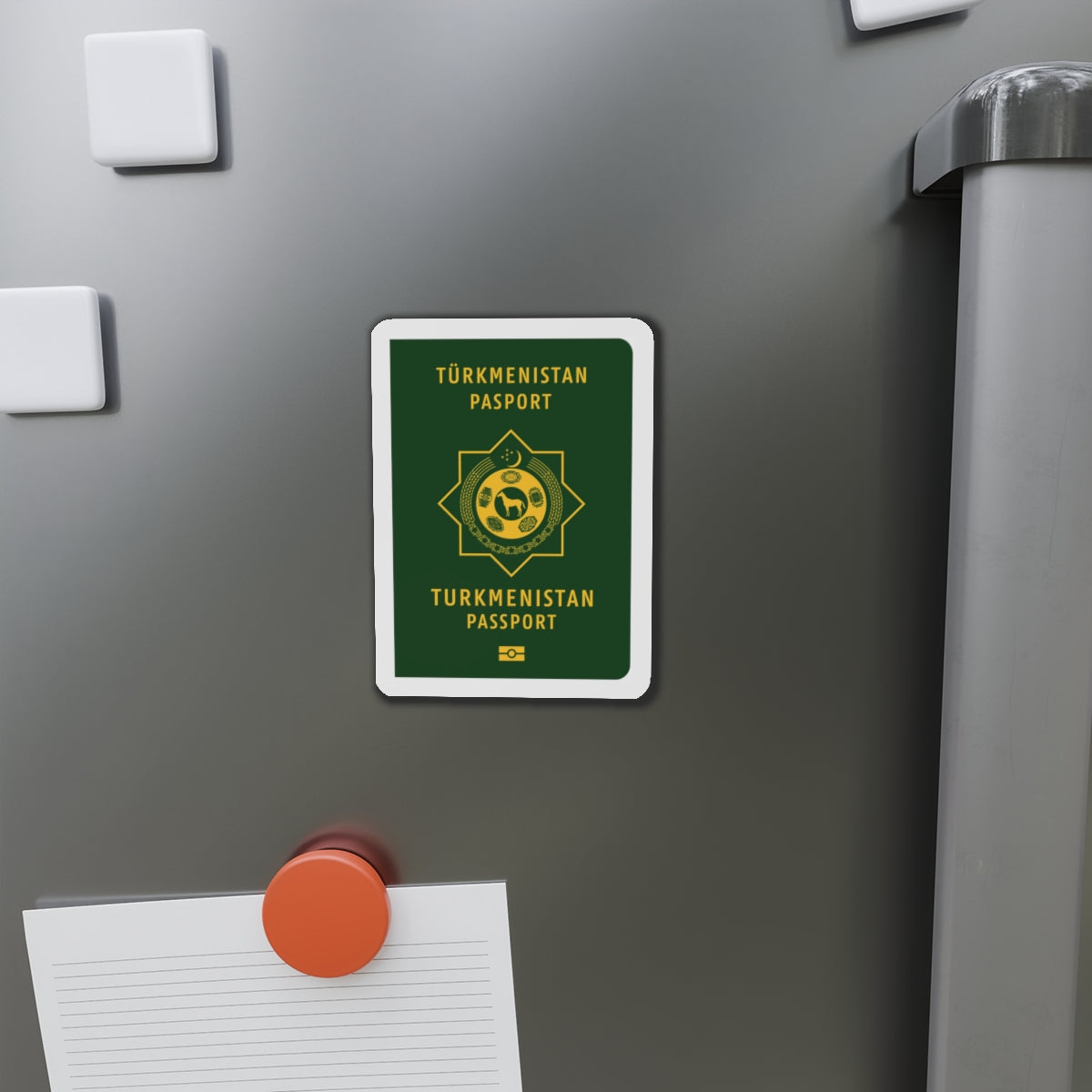 Turkmen Passport - Die-Cut Magnet-The Sticker Space