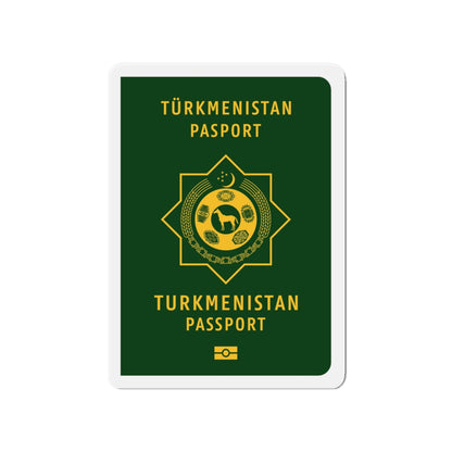 Turkmen Passport - Die-Cut Magnet-4" x 4"-The Sticker Space