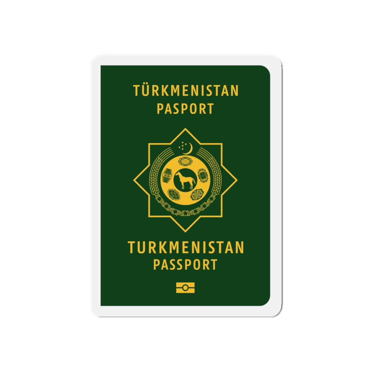 Turkmen Passport - Die-Cut Magnet-5" x 5"-The Sticker Space