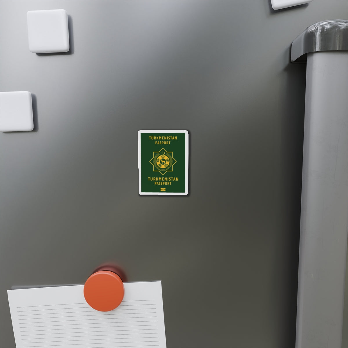 Turkmen Passport - Die-Cut Magnet-The Sticker Space