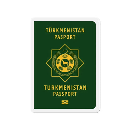 Turkmen Passport - Refrigerator Magnet 3 Inch - The Sticker Space