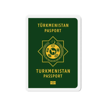 Turkmen Passport - Refrigerator Magnet 4 Inch - The Sticker Space