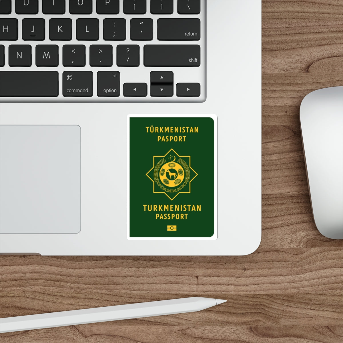 Turkmen Passport STICKER Vinyl Die-Cut Decal-The Sticker Space