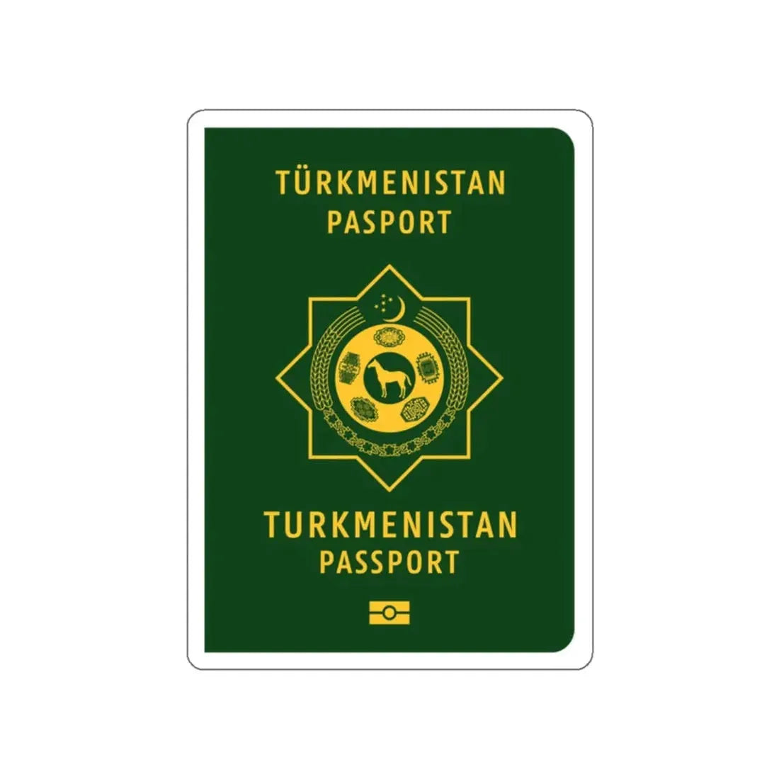Turkmen Passport STICKER Vinyl Die-Cut Decal 2 Inch - The Sticker Space