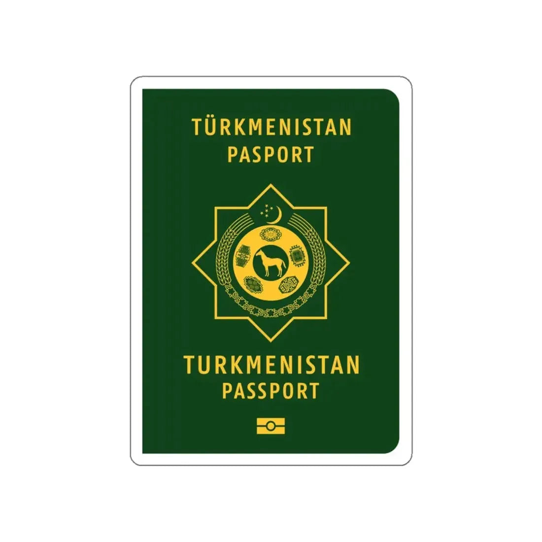 Turkmen Passport STICKER Vinyl Die-Cut Decal 6 Inch - The Sticker Space