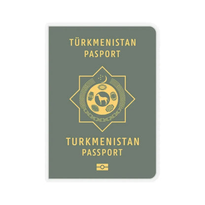 Turkmen Passport - STICKER Vinyl Kiss-Cut Decal 2 Inch Transparent - The Sticker Space