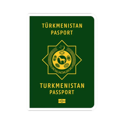 Turkmen Passport - STICKER Vinyl Kiss-Cut Decal 2 Inch White - The Sticker Space