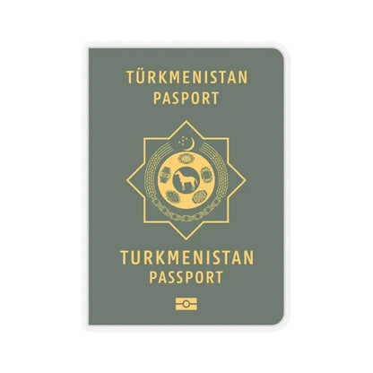 Turkmen Passport - STICKER Vinyl Kiss-Cut Decal 6 Inch Transparent - The Sticker Space