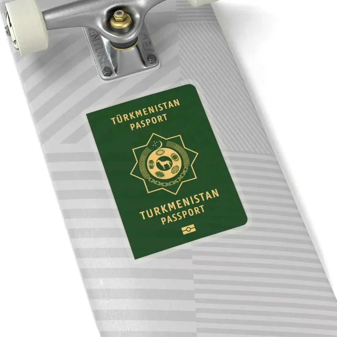 Turkmen Passport - STICKER Vinyl Kiss-Cut Decal - The Sticker Space