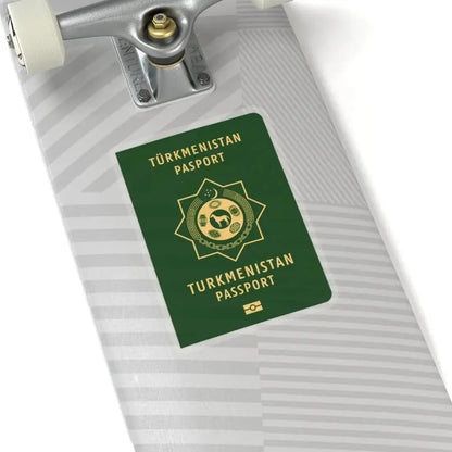 Turkmen Passport - STICKER Vinyl Kiss-Cut Decal - The Sticker Space