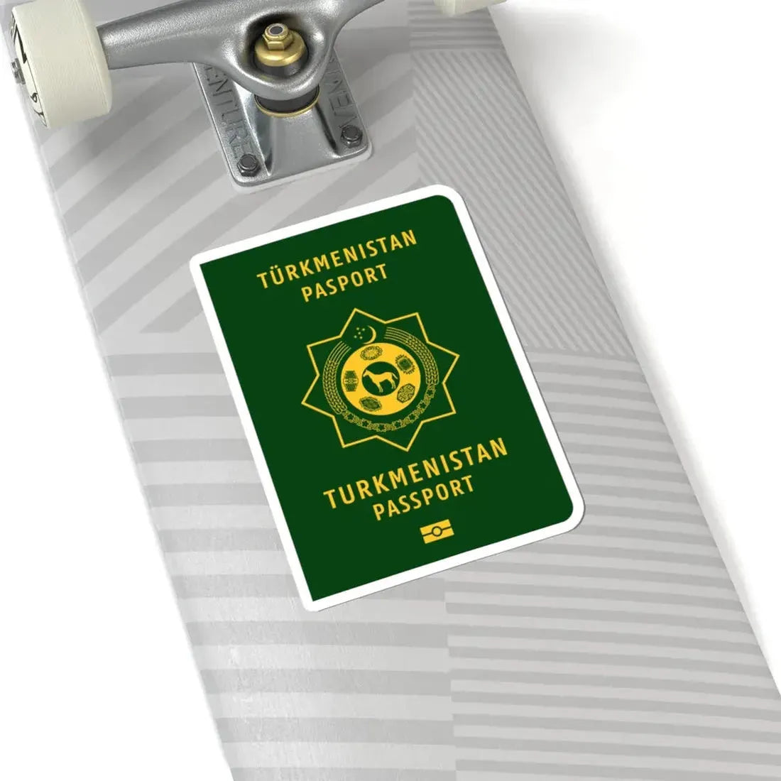 Turkmen Passport - STICKER Vinyl Kiss-Cut Decal - The Sticker Space