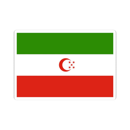 Turkmensahra Liberation Organization flag (Iran) STICKER Vinyl Kiss-Cut Decal 4 Inch White - The Sticker Space