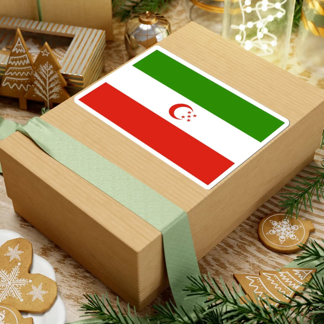 Turkmensahra Liberation Organization flag (Iran) STICKER Vinyl Kiss-Cut Decal - The Sticker Space