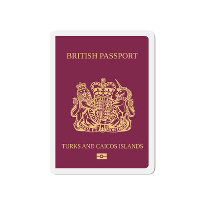 Turks And Caicos Islands Passport - Die-Cut Magnet-5" x 5"-The Sticker Space
