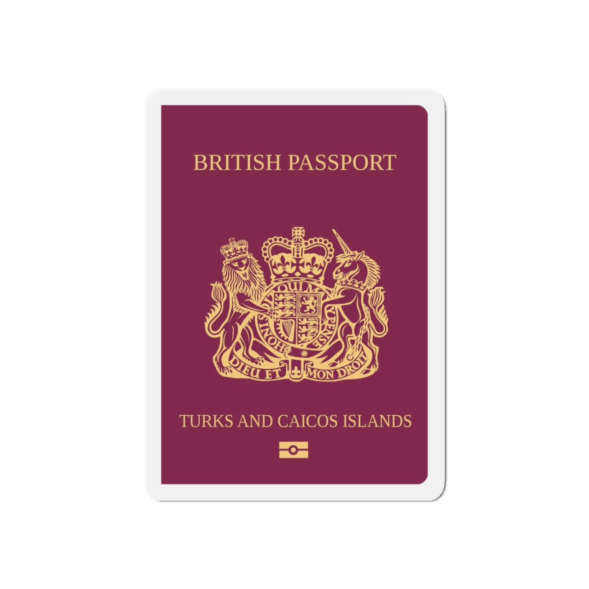 Turks And Caicos Islands Passport - Die-Cut Magnet-6 × 6"-The Sticker Space