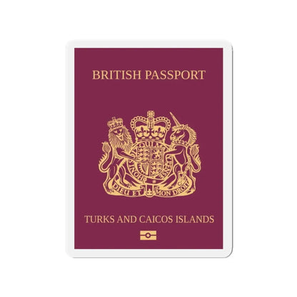 Turks And Caicos Islands Passport - Refrigerator Magnet 2 Inch - The Sticker Space