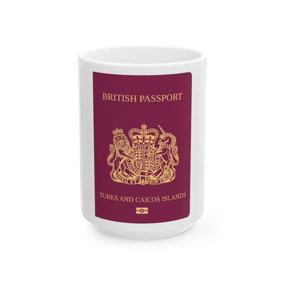 Turks And Caicos Islands Passport - White Coffee Mug