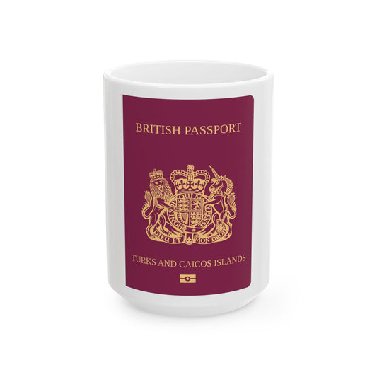 Turks And Caicos Islands Passport - White Coffee Mug