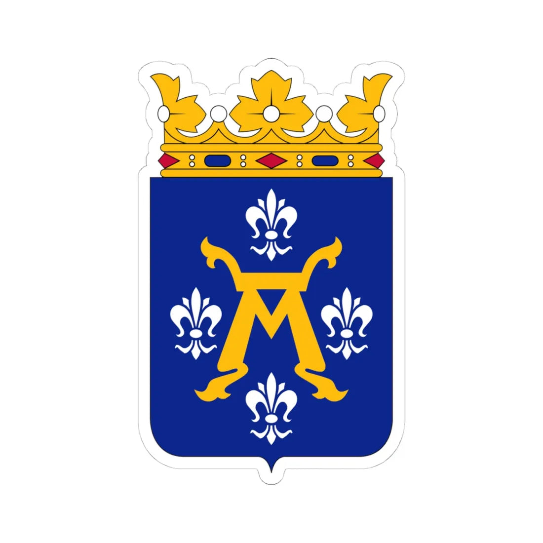 Turku.vaakuna (Finland) (Coat of Arms) STICKER Vinyl Kiss-Cut Decal 4 Inch White - The Sticker Space