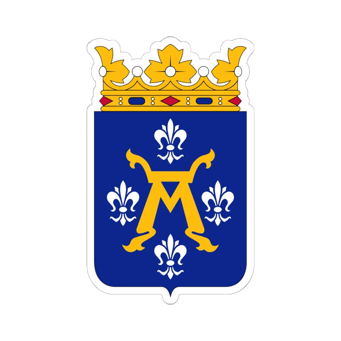 Turku.vaakuna (Finland) (Coat of Arms) STICKER Vinyl Kiss-Cut Decal 6 Inch White - The Sticker Space