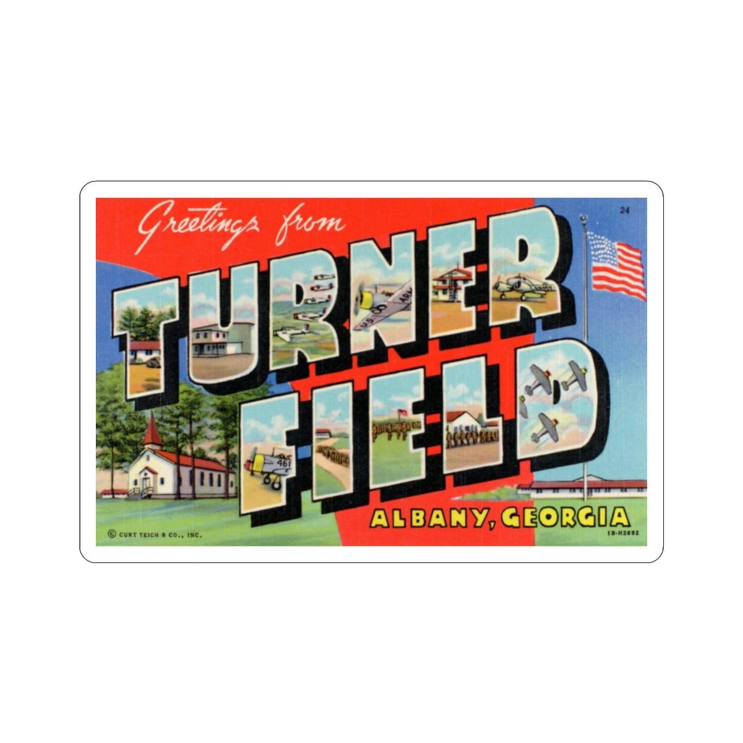 Turner Field Albany Georgia (Greeting Cards) STICKER Vinyl Die-Cut Decal-2 Inch-The Sticker Space