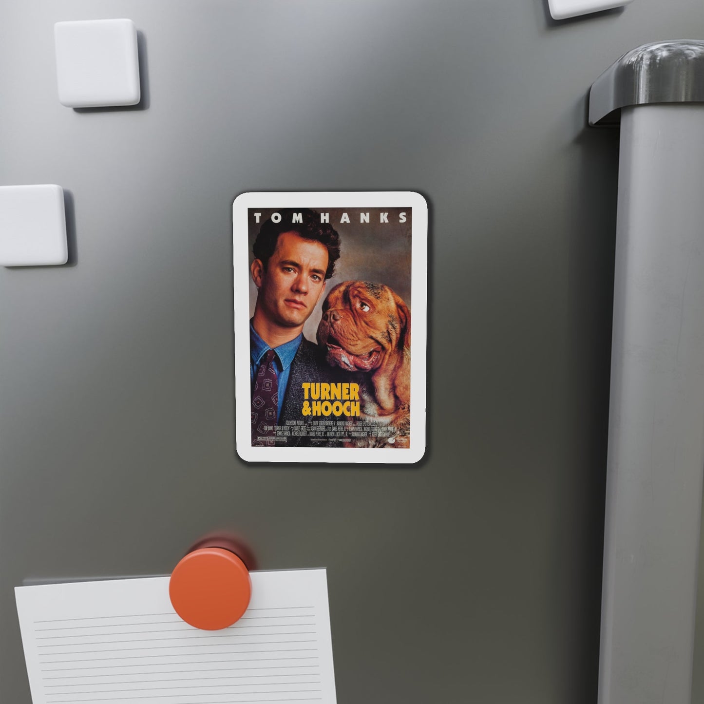 Turner & Hooch 1989 Movie Poster Die-Cut Magnet-The Sticker Space
