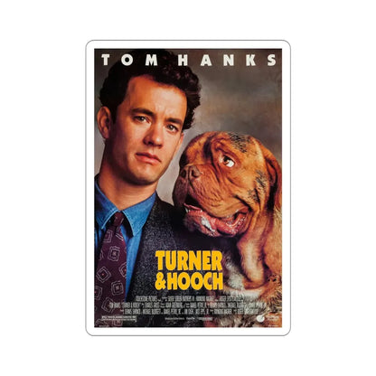 Turner & Hooch 1989 Movie Poster STICKER Vinyl Die-Cut Decal 4 Inch - The Sticker Space
