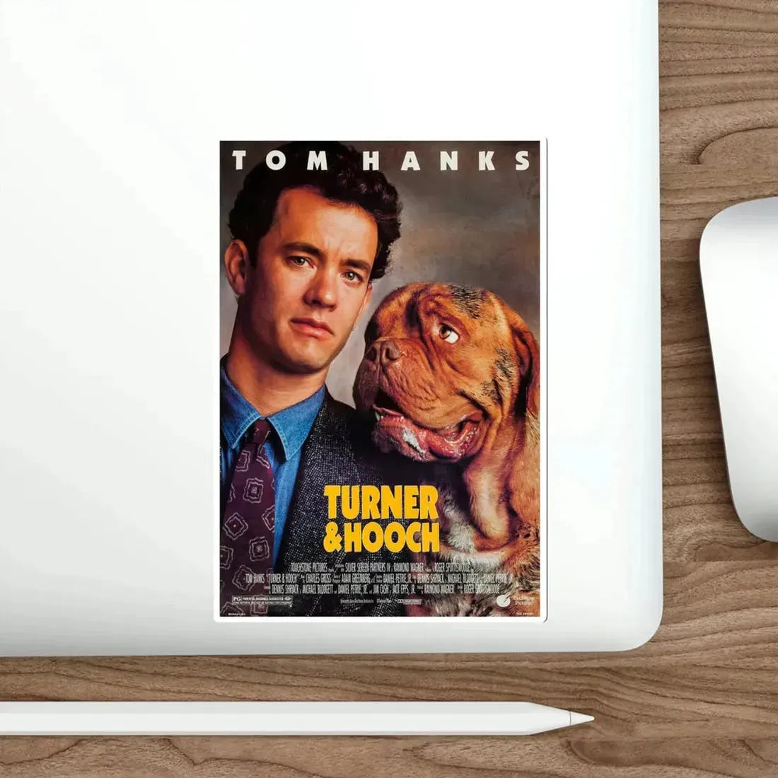 Turner & Hooch 1989 Movie Poster STICKER Vinyl Die-Cut Decal - The Sticker Space
