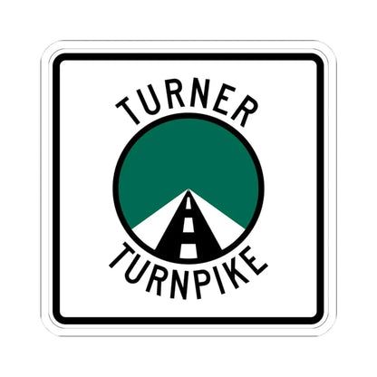 Turner Turnpike (Oklahoma) (Road Sign) STICKER Vinyl Kiss-Cut Decal 3 Inch White - The Sticker Space