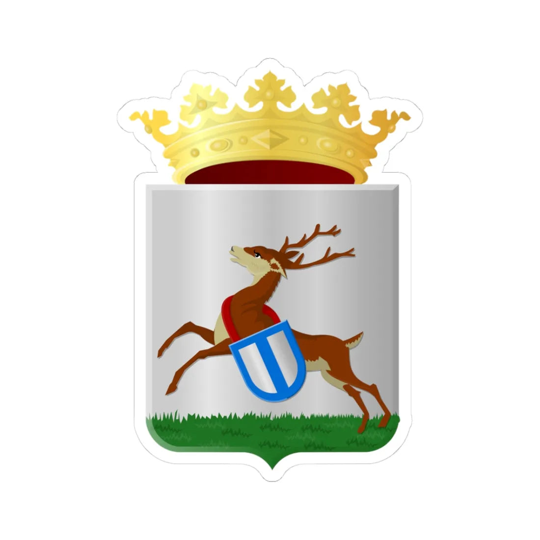 Turnhout wapen2 (Belgium) (Coat of Arms) STICKER Vinyl Kiss-Cut Decal 3 Inch White - The Sticker Space