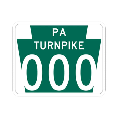 Turnpike-000 template (Pennsylvania) (Road Sign) STICKER Vinyl Kiss-Cut Decal 2 Inch White - The Sticker Space