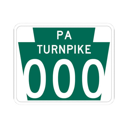 Turnpike-000 template (Pennsylvania) (Road Sign) STICKER Vinyl Kiss-Cut Decal 3 Inch White - The Sticker Space