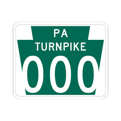 Turnpike-000 template (Pennsylvania) (Road Sign) STICKER Vinyl Kiss-Cut Decal 6 Inch White - The Sticker Space