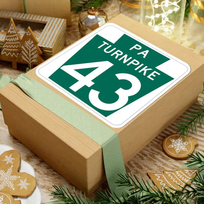 Turnpike-43 (Pennsylvania) (Road Sign) STICKER Vinyl Kiss-Cut Decal - The Sticker Space