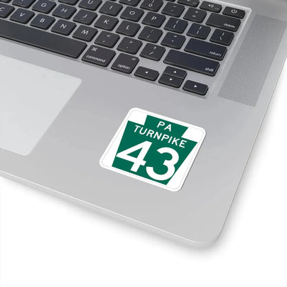 Turnpike-43 (Pennsylvania) (Road Sign) STICKER Vinyl Kiss-Cut Decal - The Sticker Space