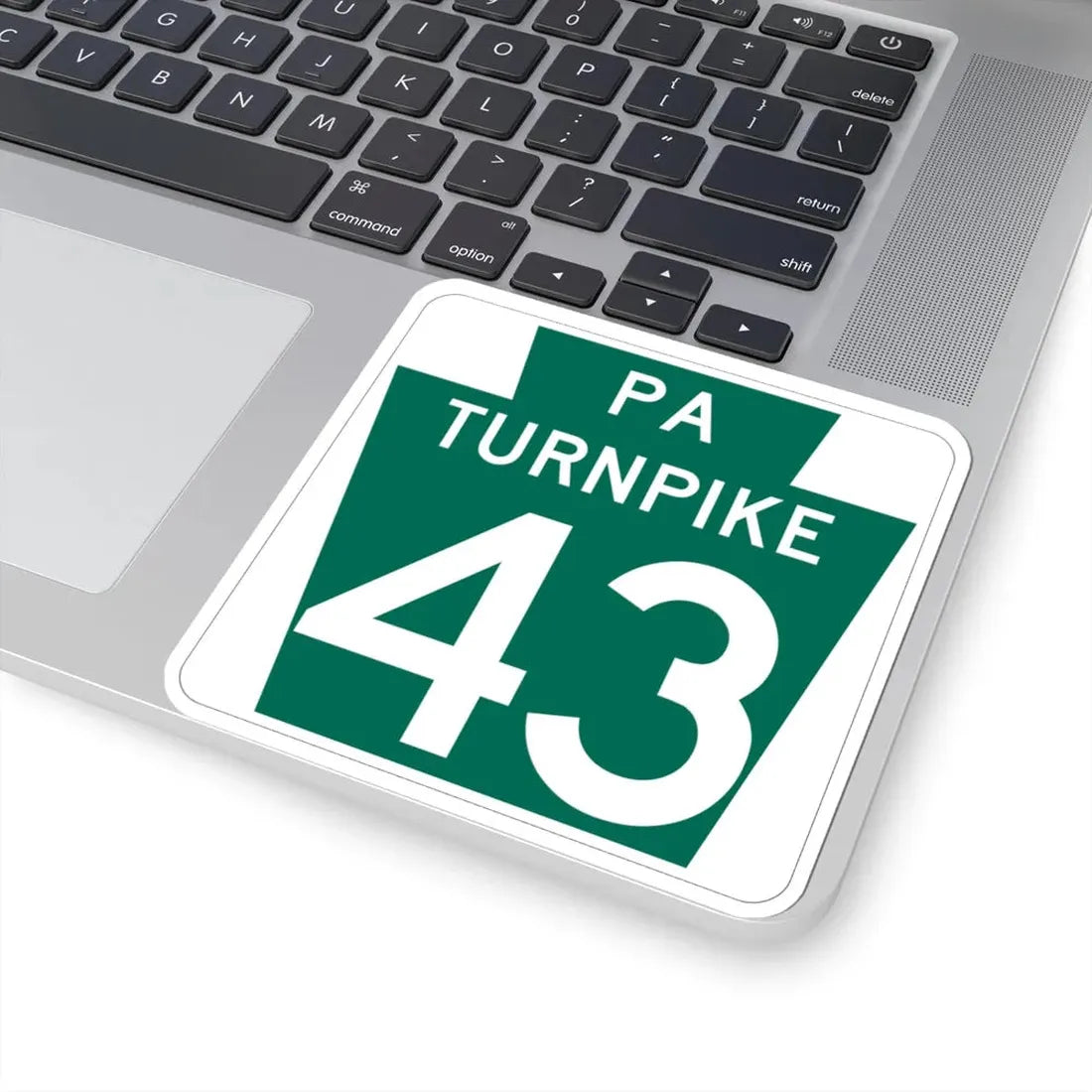 Turnpike-43 (Pennsylvania) (Road Sign) STICKER Vinyl Kiss-Cut Decal - The Sticker Space