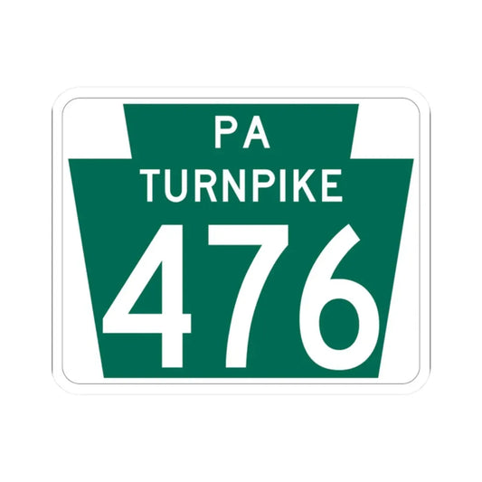 Turnpike-476 (Pennsylvania) (Road Sign) STICKER Vinyl Kiss-Cut Decal 2 Inch White - The Sticker Space