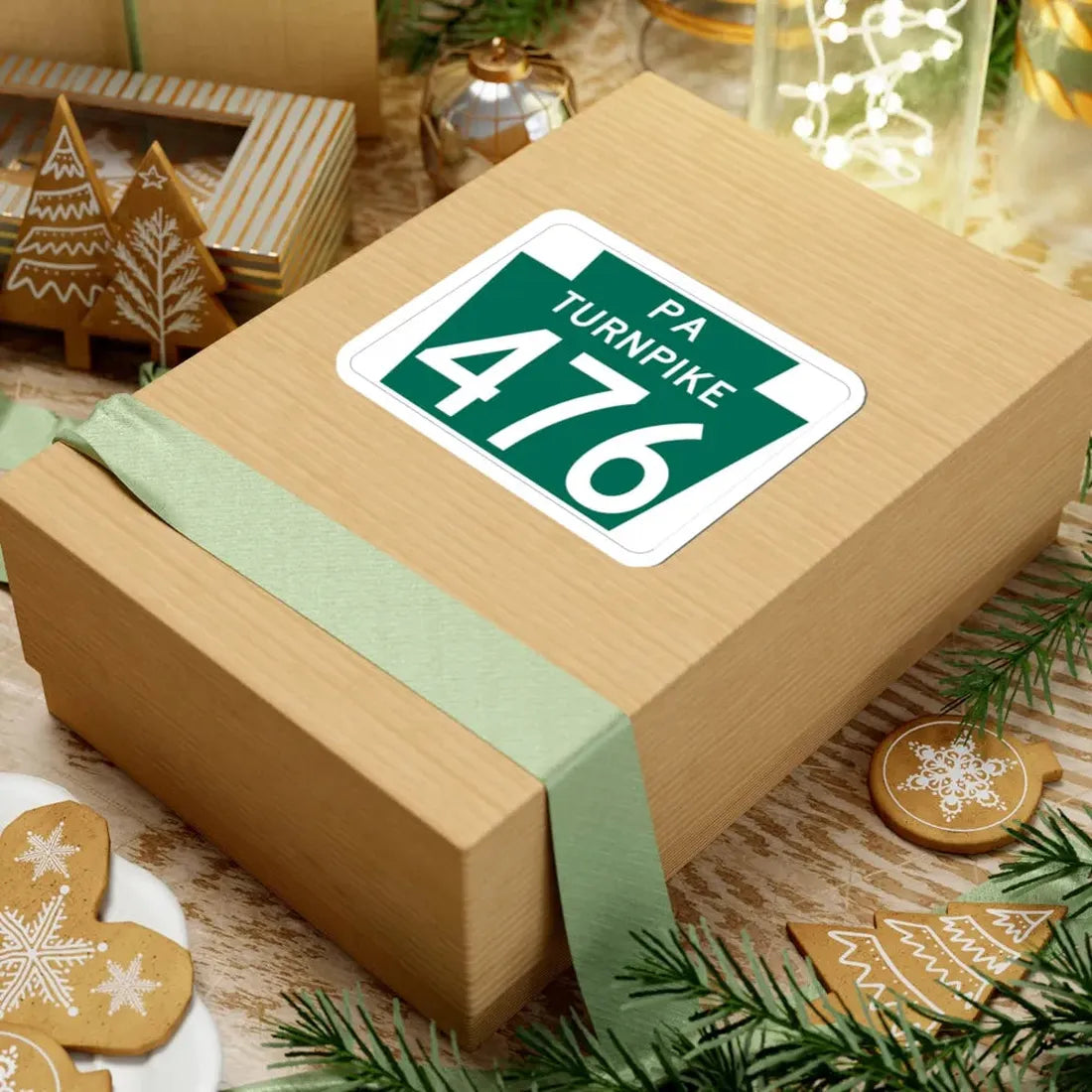 Turnpike-476 (Pennsylvania) (Road Sign) STICKER Vinyl Kiss-Cut Decal - The Sticker Space