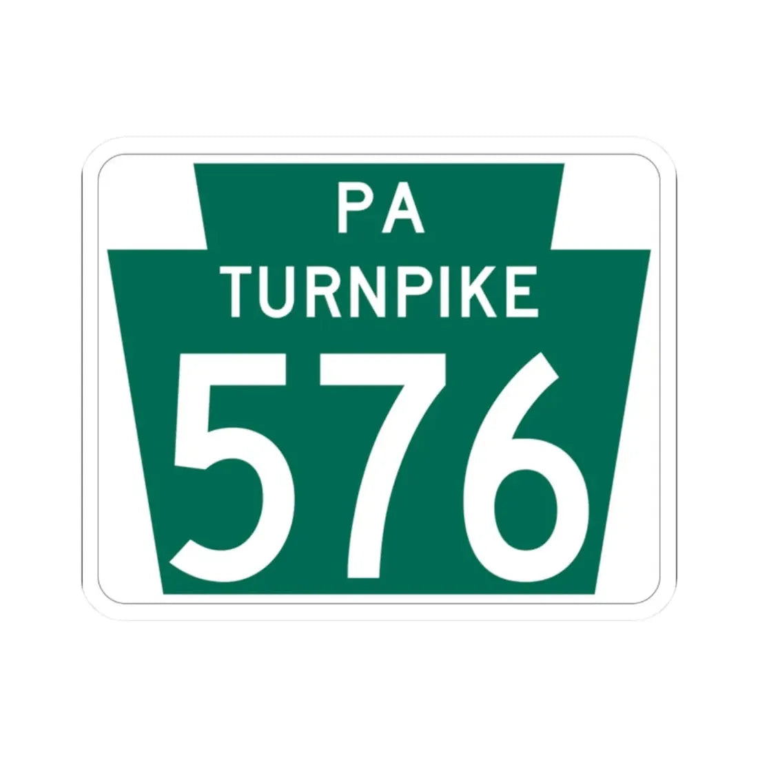Turnpike-576 (Pennsylvania) (Road Sign) STICKER Vinyl Kiss-Cut Decal 2 Inch White - The Sticker Space