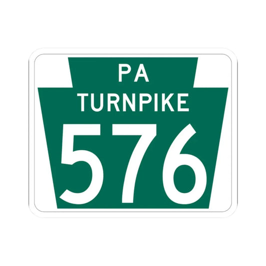 Turnpike-576 (Pennsylvania) (Road Sign) STICKER Vinyl Kiss-Cut Decal 2 Inch White - The Sticker Space