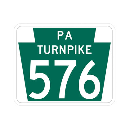 Turnpike-576 (Pennsylvania) (Road Sign) STICKER Vinyl Kiss-Cut Decal 3 Inch White - The Sticker Space