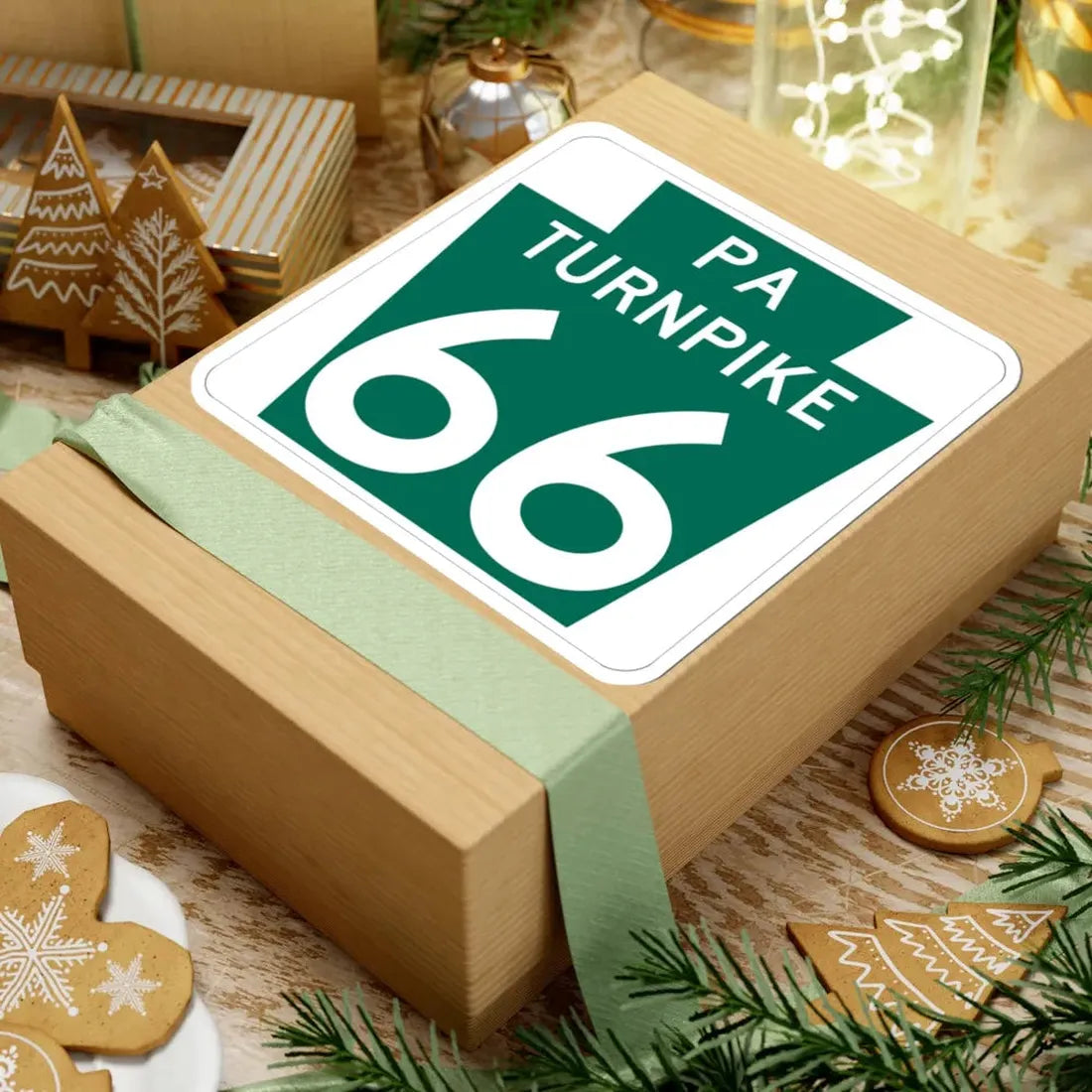 Turnpike-66 (Pennsylvania) (Road Sign) STICKER Vinyl Kiss-Cut Decal - The Sticker Space