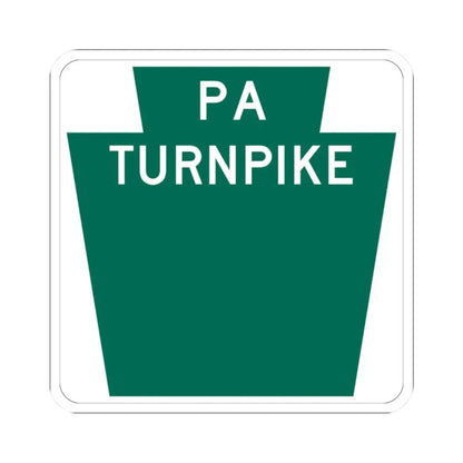 Turnpike-blank (Pennsylvania) (Road Sign) STICKER Vinyl Kiss-Cut Decal 2 Inch White - The Sticker Space