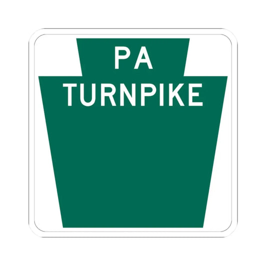 Turnpike-blank (Pennsylvania) (Road Sign) STICKER Vinyl Kiss-Cut Decal 2 Inch White - The Sticker Space
