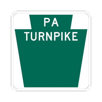 Turnpike-blank (Pennsylvania) (Road Sign) STICKER Vinyl Kiss-Cut Decal 3 Inch White - The Sticker Space