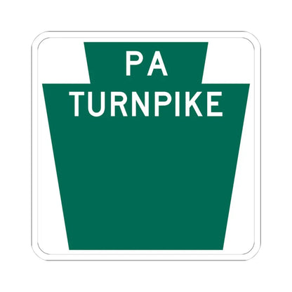 Turnpike-blank (Pennsylvania) (Road Sign) STICKER Vinyl Kiss-Cut Decal 4 Inch White - The Sticker Space