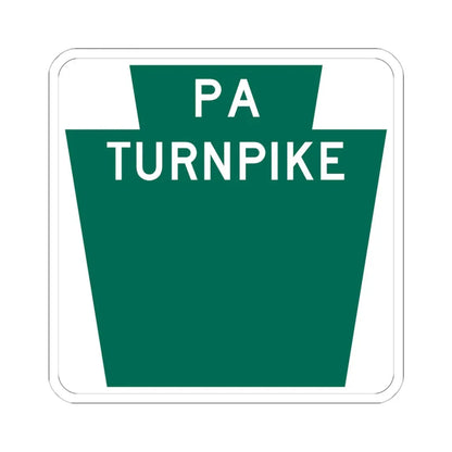 Turnpike-blank (Pennsylvania) (Road Sign) STICKER Vinyl Kiss-Cut Decal 6 Inch White - The Sticker Space