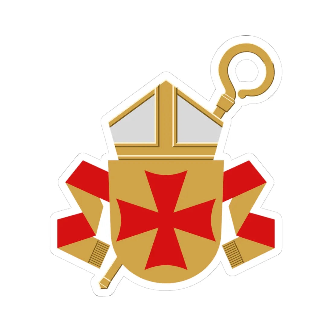 Turun piispan vaakuna (Finland) (Coat of Arms) STICKER Vinyl Kiss-Cut Decal 3 Inch White - The Sticker Space