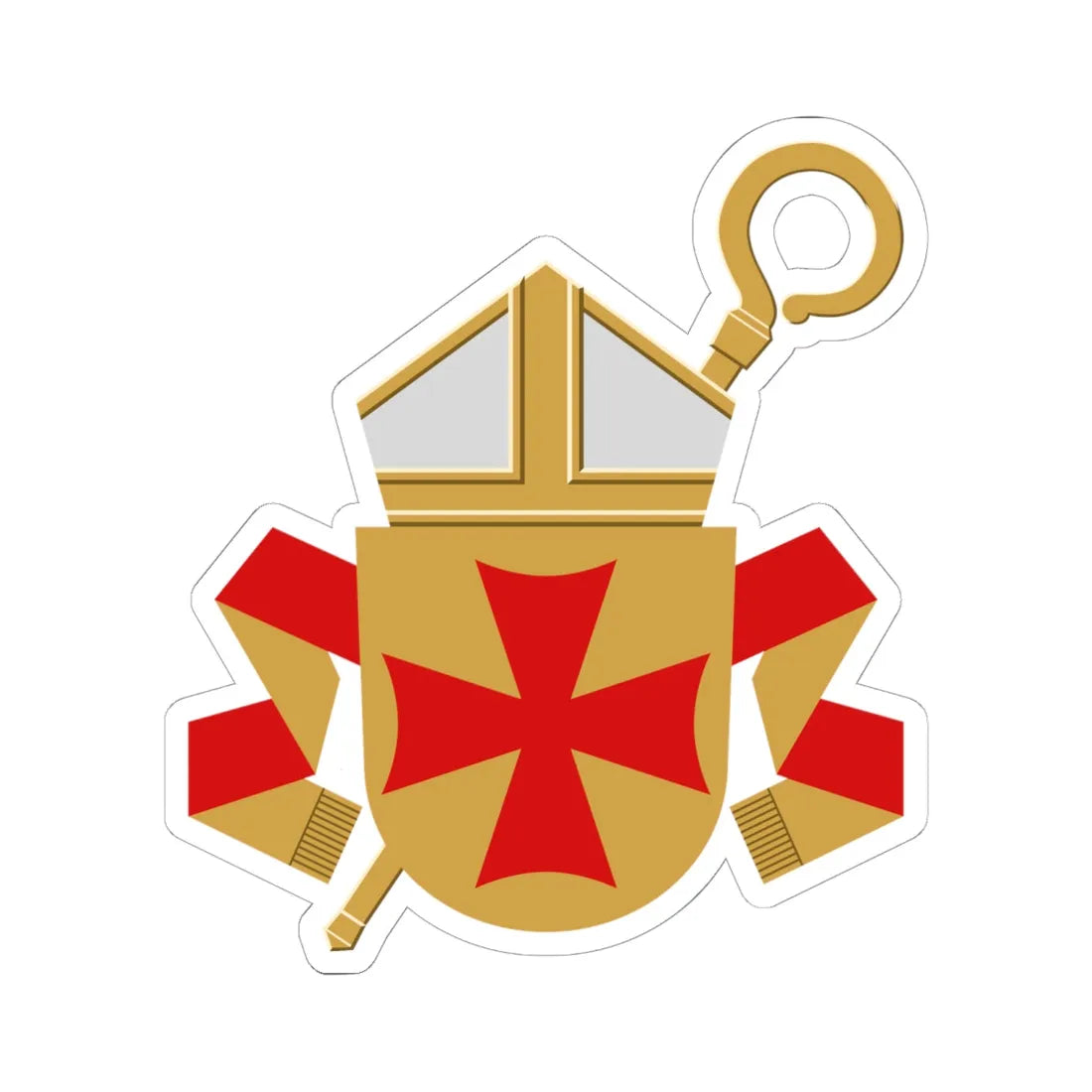 Turun piispan vaakuna (Finland) (Coat of Arms) STICKER Vinyl Kiss-Cut Decal 6 Inch White - The Sticker Space